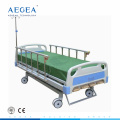 AG-BMS001B cabeceras de acero de 4 partes manivela cama médica manual ajustable del metal del hospital